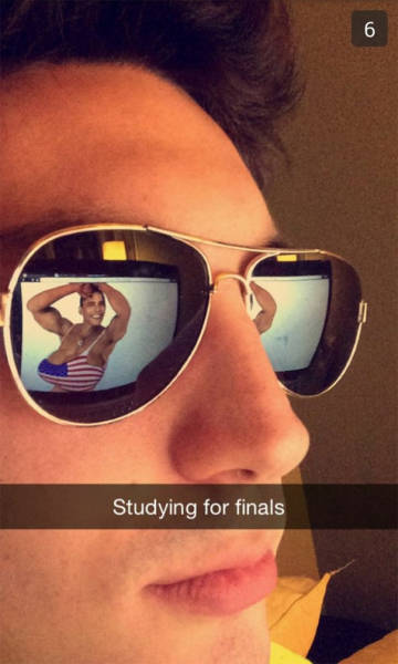 funny snapchat people - Studying for finals