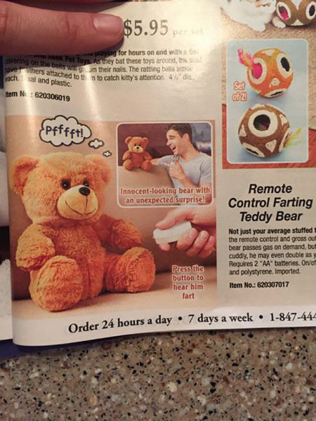 wtf Teddy bear - $5.95 per w ay for hours on end with Pet Tov e bat these toys around, the W m their nails. The rattling balls in atached to thn to catch kitty's attention 4 die saving on the balls o ave ihers attached to cach. al and plastic. tem N 62030