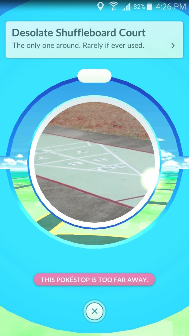 Well, this is just impossibly sad. There should be a rule that to use the PokéStop, you have to play a game of Shuffleboard first.