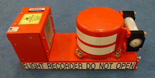 The Flight recorder (black box) onboard all commercial airlines