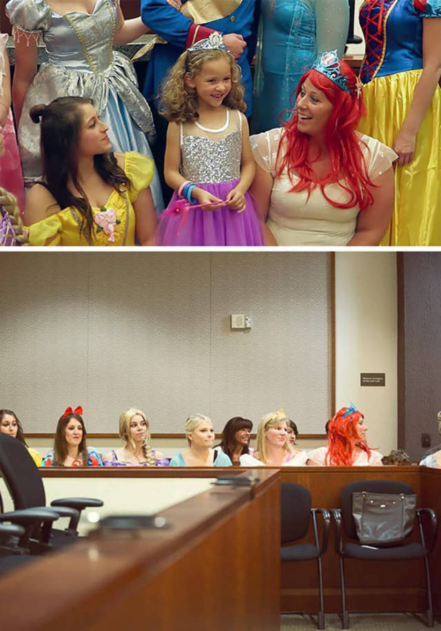 Entire courtroom dresses as Disney characters for 5-year-old girl’s adoption hearing.