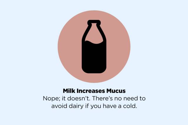 bottle - Milk Increases Mucus Nope; it doesn't. There's no need to avoid dairy if you have a cold.