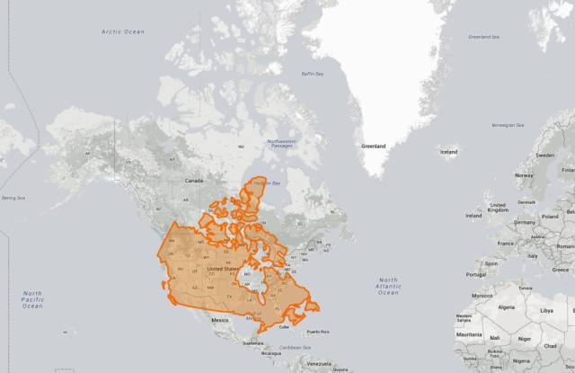 And if Canada is moved down to where the US is, it’s clear that they aren’t as dissimilar in size as most people think.