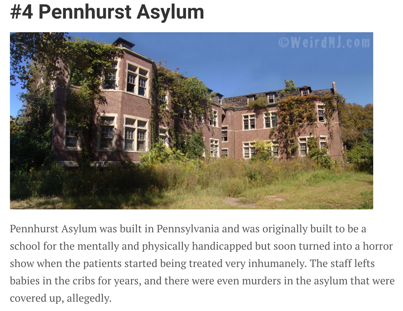 The Top 5 Horrifying Abandoned Mental Hospitals