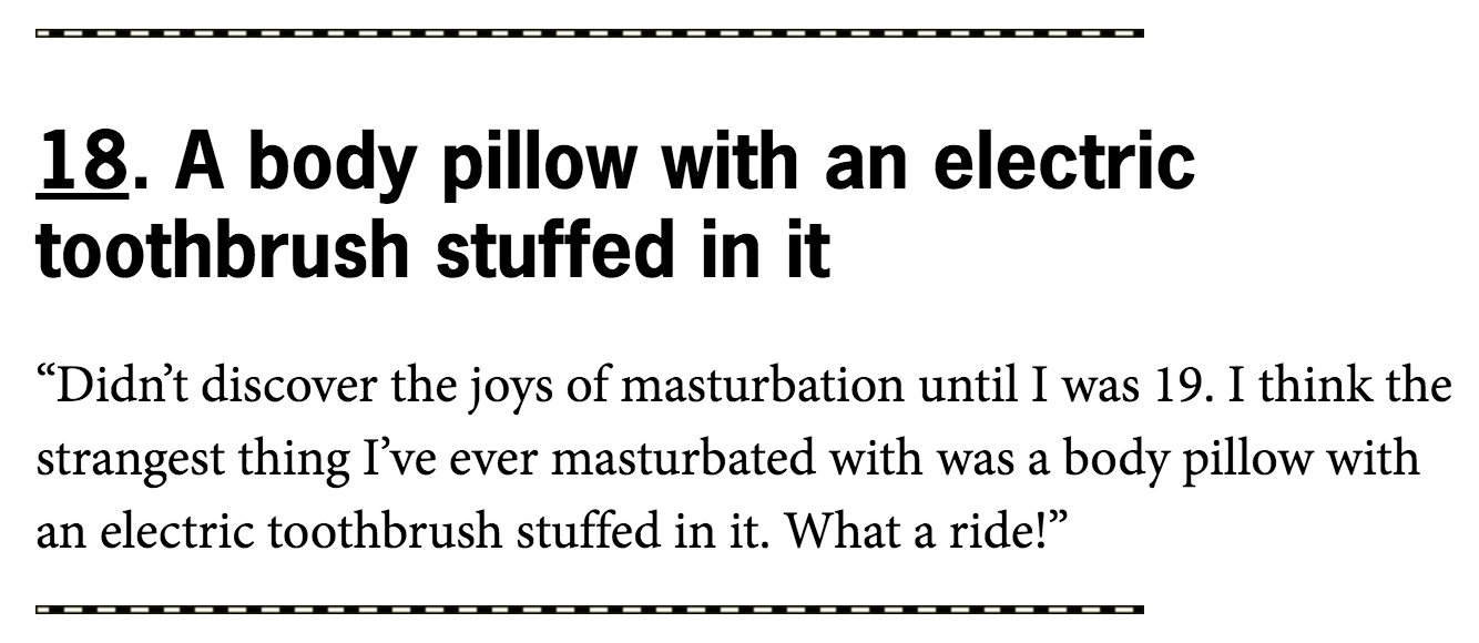 Women Confess The Weirdest Thing They’ve Used To Masturbate