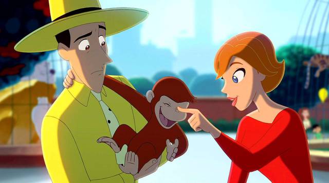 How did Curious George get to America? He was captured in Africa by The Man With the Yellow Hat — with his yellow hat.
