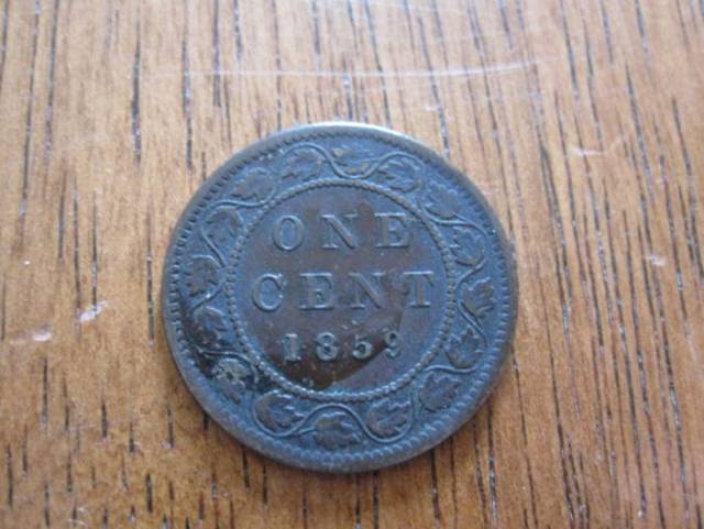 This one cent coin was incredibly from 1859.