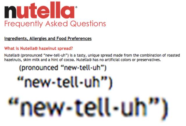 You’ve been pronouncing Nutella wrong:
