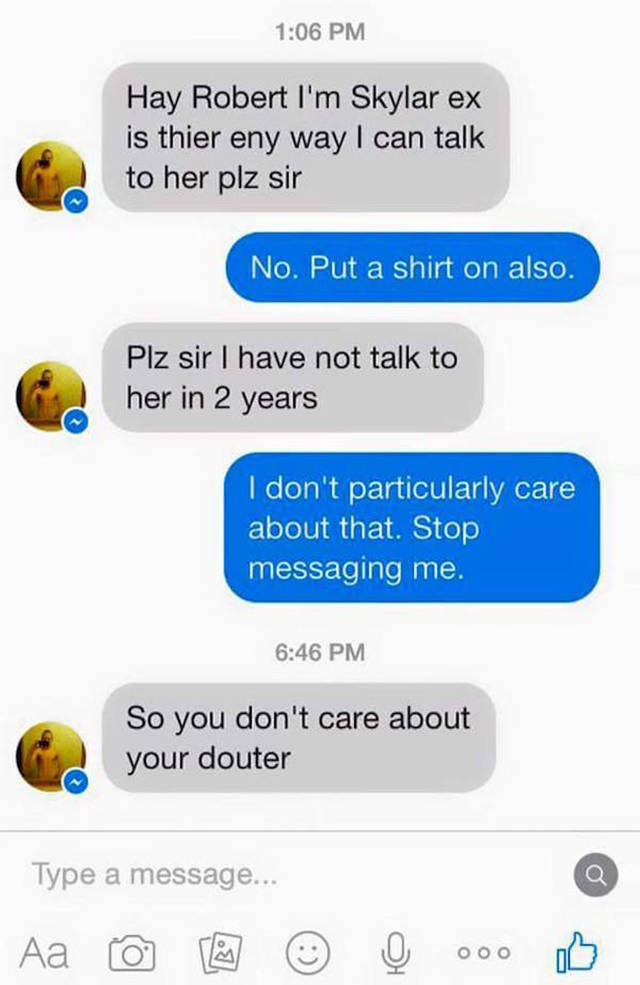 Dad Destroys His Daughter's Annoying Ex Over Text - Funny Gallery