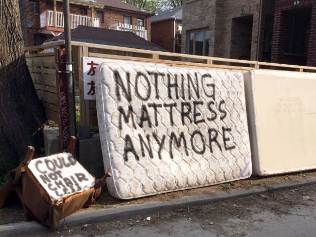 vandalism puns - Nothing Osisyon Mattress Lanymore
