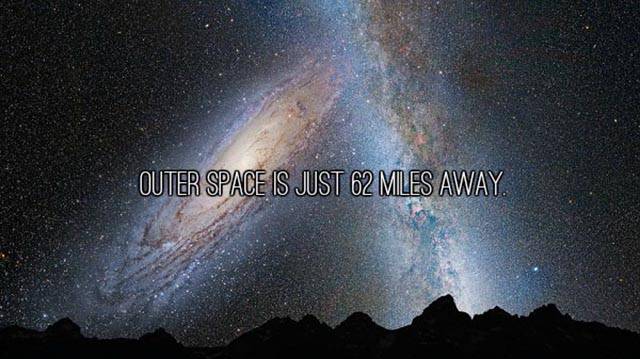 milky way and andromeda collision - Outer Space Is Just 62 Miles Away.