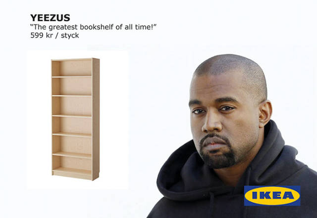 kanye west ikea - Yeezus "The greatest bookshelf of all time!" 599 kr styck Ikea