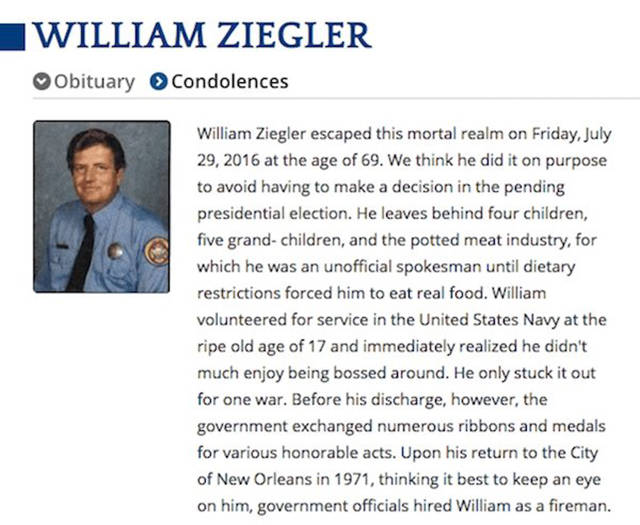 Fireman Writes His Own Hilarious Obituary