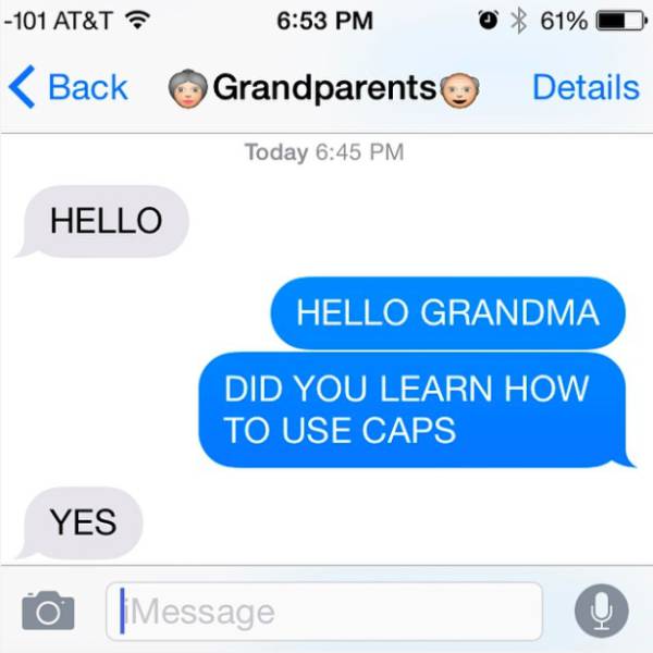 Grandparents That Are Struggling With Texting