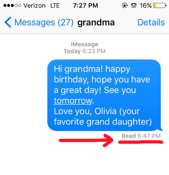 This grandma, who doesn’t care about those receipts.