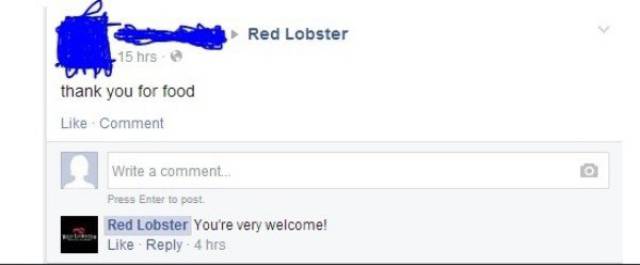 diagram - Red Lobster 15 hrs thank you for food Comment Write a comment Press Enter to post Red Lobster You're very welcome! 4 hrs