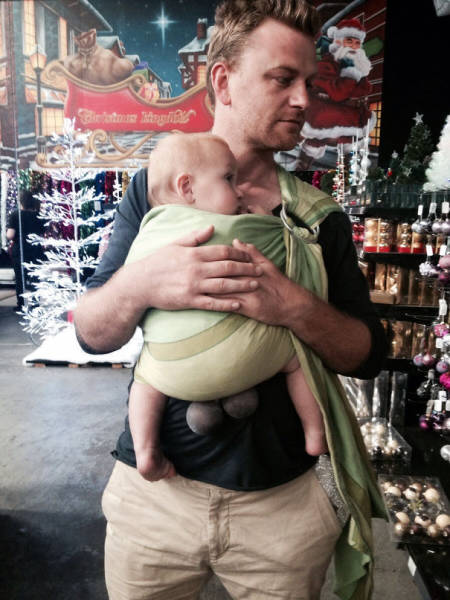 baby wearing funny