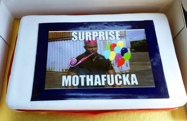 funny birthday cakes - Surprise Mothafucka