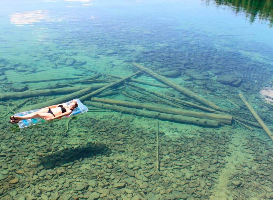 crystal clear water lake
