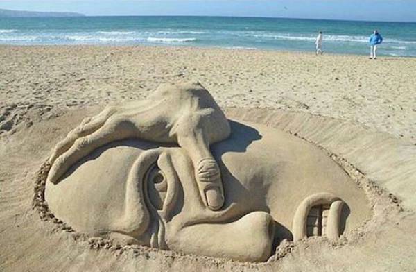 beach sand artwork