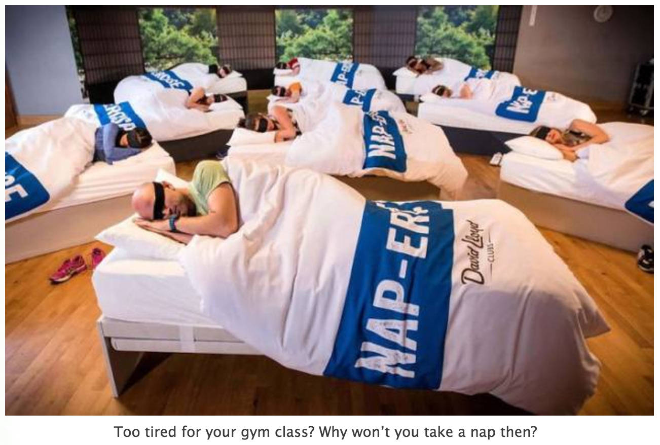Gym Opens Up A Sleeping Class