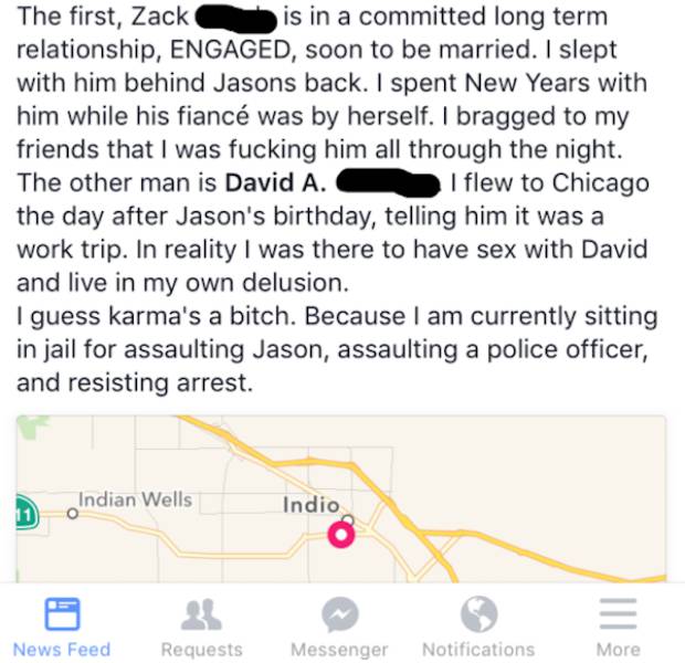 Dude Savagely Destroys His Cheating Girlfriend On Her Facebook Account