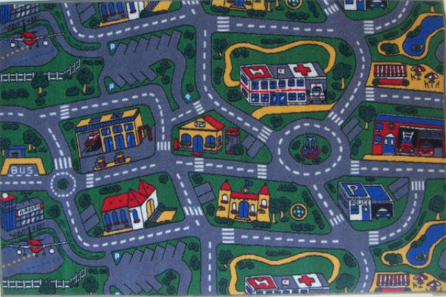 This rug that doubled as the greatest way to play with cars ever: