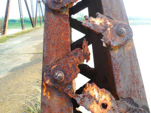 Without maintenance, metal structures would begin to collapse due to corrosion.