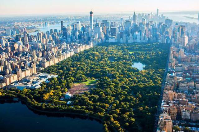 Green places such as Central Park in New York would expand and take over entire cities.