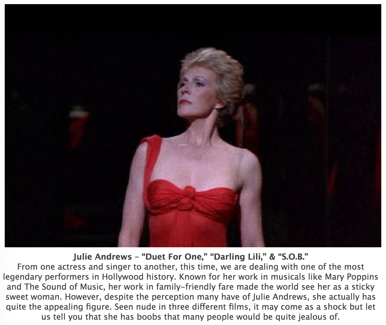 Julie andrews topless - 🧡 The Weekly Review: September 18 - 24 - The Grouc...