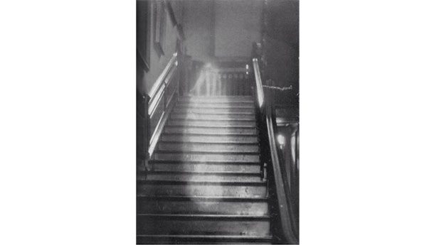 The Brown Lady: Taken in 1936 at Raynman Hall, England, this is one of the first paranormal photos ever taken. The ghost is said to be that of Lady Dorothy Walpole who was locked away in the house to die by her husband.
