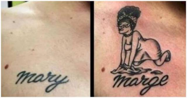 creative tattoo cover ups - mary marge