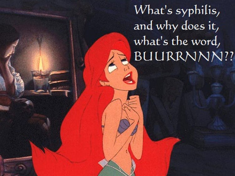 Ariel knew nothing about STDs, she will from her promiscuous prince!