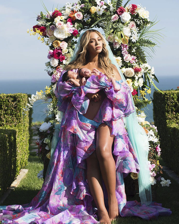 She recently gave birth to twins, Sir and Rumi, and celebrated it with yet another lavish photoshoot.