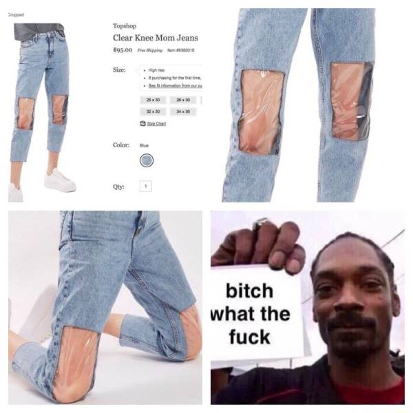 bitch what the fuck - Topshop Clear Knee Mom Jeans $95. 000 Sie . 12x30 Color B bitch what the fuck