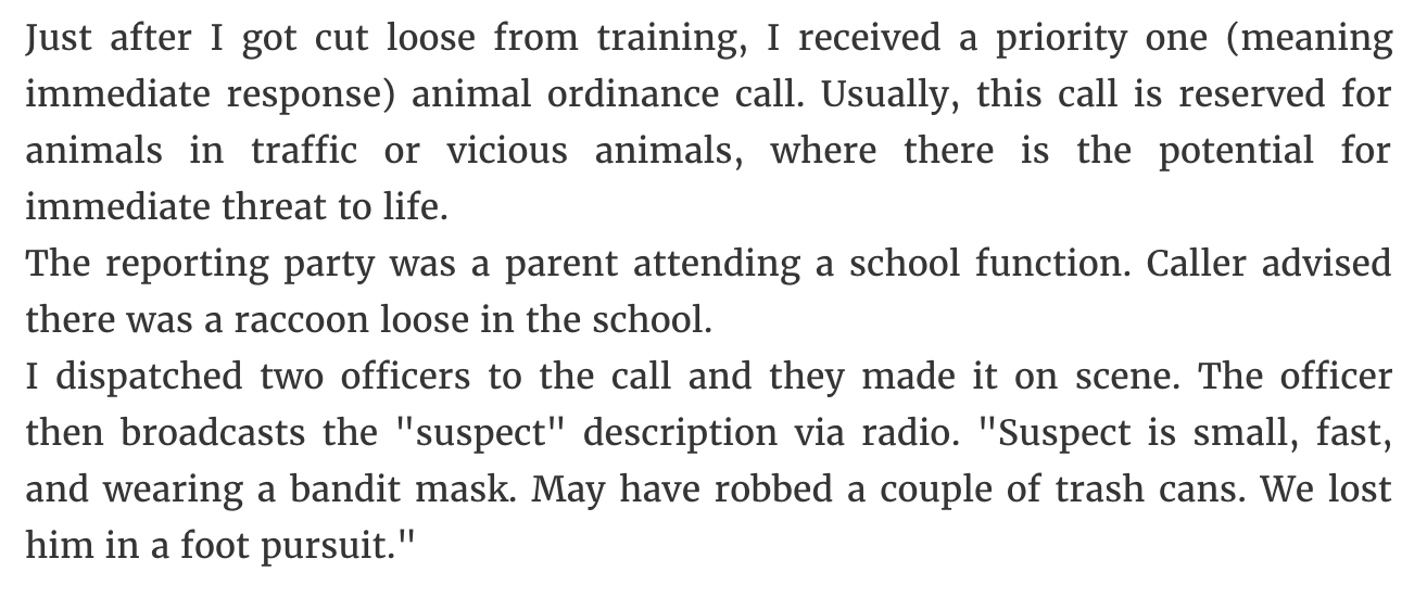 Phosphorus trichloride - Just after I got cut loose from training, I received a priority one meaning immediate response animal ordinance call. Usually, this call is reserved for animals in traffic or vicious animals, where there is the potential for immed