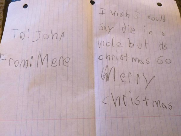 "Got This Christmas Card From My 10-Year-Old Sister-In-Law Today."