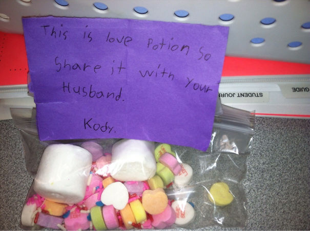 "My Sister-In-Law Teaches The 4th Grade. This Is What One Of Her Students Gave Her For Valentine's Day."