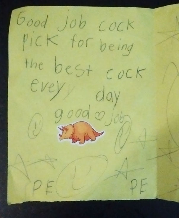 "My Buddy Teaches Elementary School PE. The Kids Call Him 'Coach Peek', A 1st Grader Gave Him This This Week."