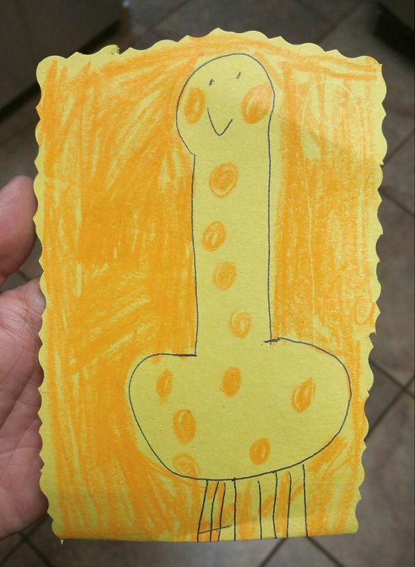 "My Friend's Daughter Drew Him A "Giraffe" In School Today."