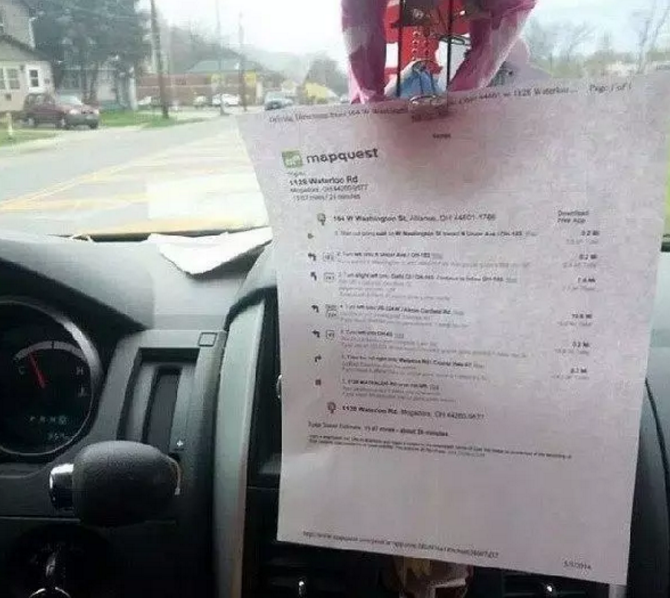 Printing out directions instead of just giving them a quick google search.