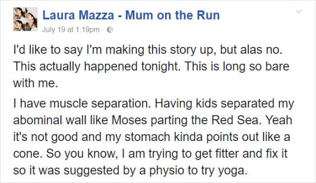 Mother Shares a Story About Everyone's Worst Fear in Yoga Class