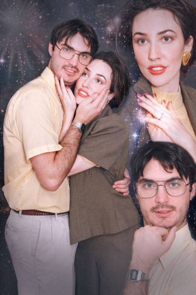 Couple Decides To Do A 80s Style Engagement Photoshoot