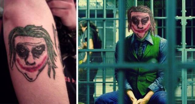 joker tattoo fail