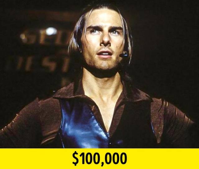 9. Tom Cruise — Magnolia: $100,000 is a salary that can hardly be called impressive for an actor who has already received tens of millions of dollars for work on films like Mission: Impossible (1996), Interview With the Vampire: The Vampire Chronicles (1994), and Jerry Maguire (1996). However, Tom Cruise was so impressed by the script of Magnolia (1999) that he didn’t care about the money and accepted the offer of director Paul Thomas Anderson. Subsequently, Cruise received a Golden Globe for his role in this film.