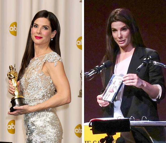 Sandra Bullock is the only actress to ever receive an Oscar and a Golden Raspberry in the same year: The actress received the Best Actress award for her role in The Blind Side at the 82nd Academy Awards. Meanwhile, only a few days earlier, she was crowned the Worst Actress for the movie All About Steve.