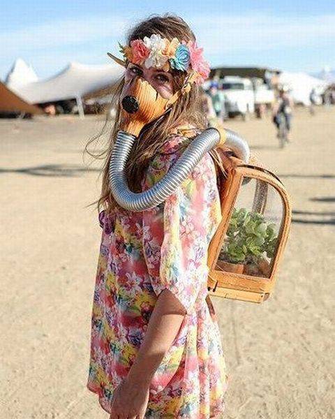 burning man costume flowers