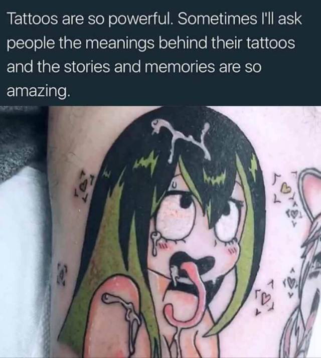 froppy tattoo - Tattoos are so powerful. Sometimes I'll ask people the meanings behind their tattoos and the stories and memories are so amazing.
