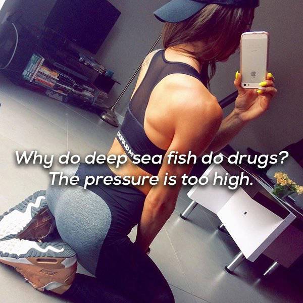 Why do deep sea fish do drugs? The pressure is too high.