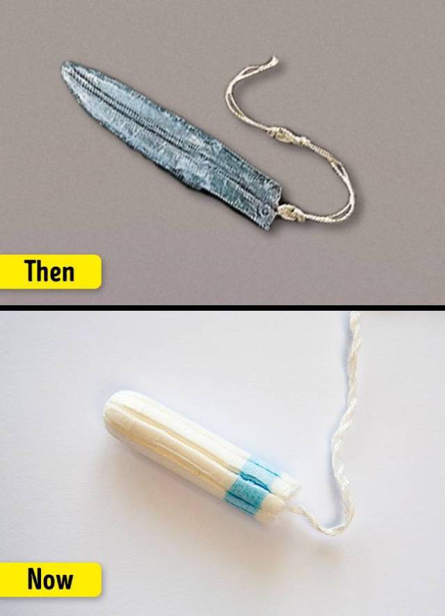 Tampons: Women have been using tampons since ancient times, but those early variations were a far cry from the hygiene products found on store shelves today. In different cultures, tampons used to be made of papyrus, wool, paper, or fern and were often fastened in place with bandages. Modern cotton tampons were only invented in the 1930s.